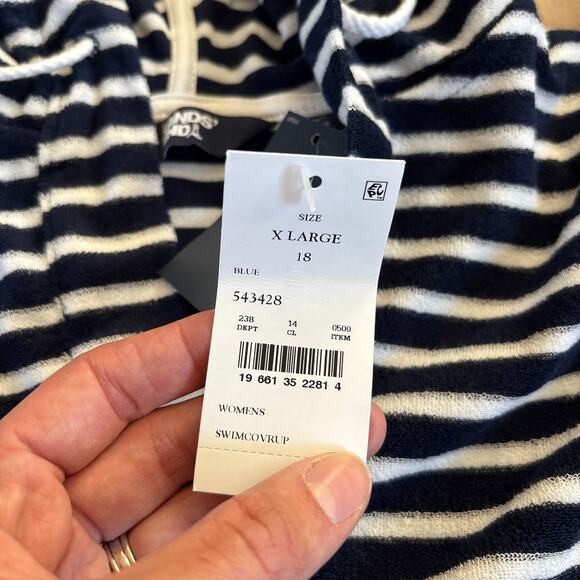 Lands' End Women's Striped Swim Coverup - Picture 6 of 11